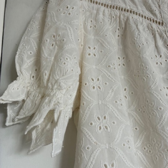 Ba&sh Women's White Eyelet Birkin Top - Picture 3 of 3